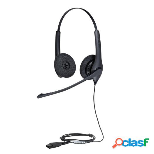 Jabra Diadema BIZ 1500 Duo QD, Alámbrico, Supraaural, Negro