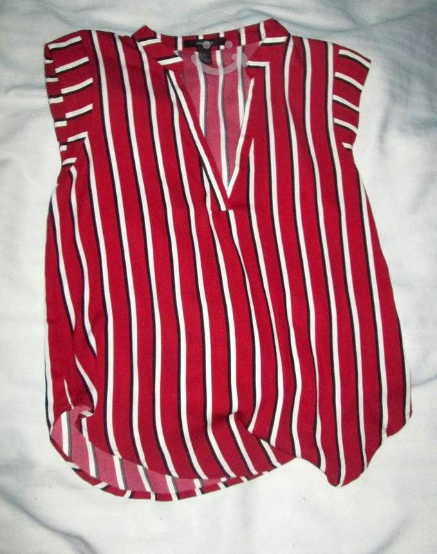 blusa roja de seda talla S