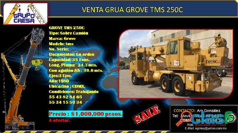 VENTA DE GRUA GROVE TMS 250C