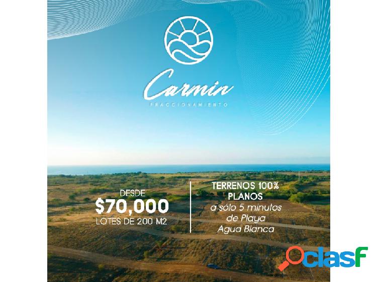 TERRENOS A 3 KILOMETROS DE LA PLAYA AGUA BLANCA