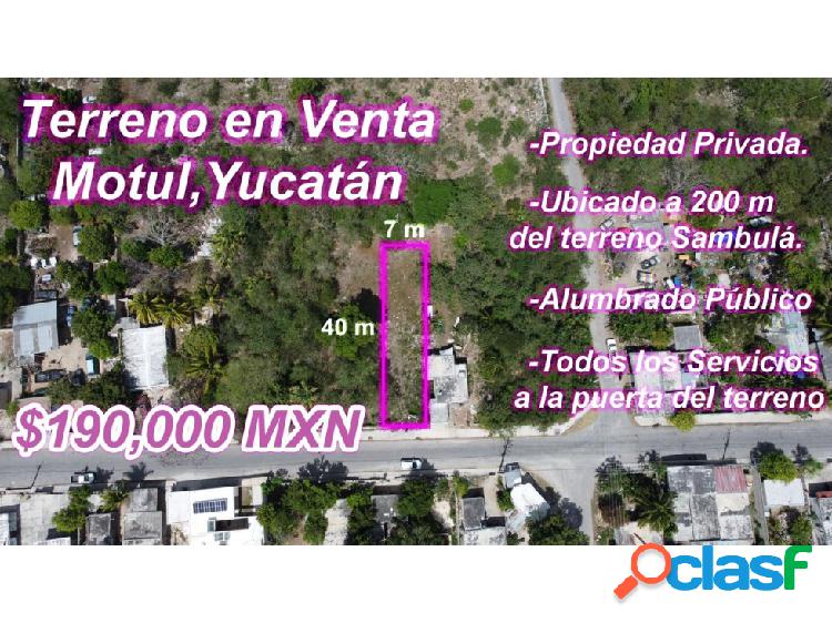 Terreno en Venta en Motul, Yucatán