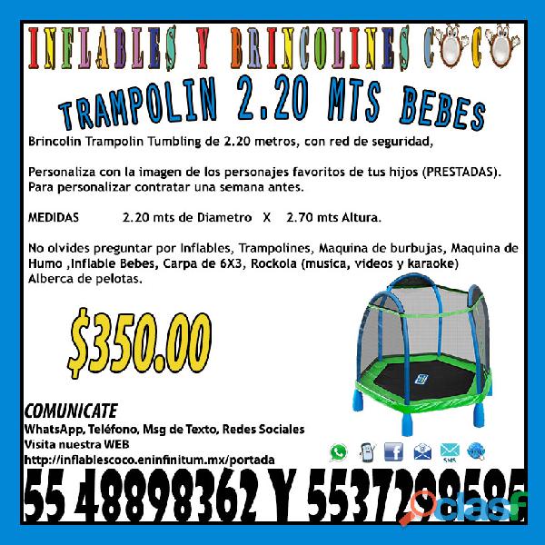 Renta Brincolin Trampolin Tumbling 2.20m Tultitlan Coacalco