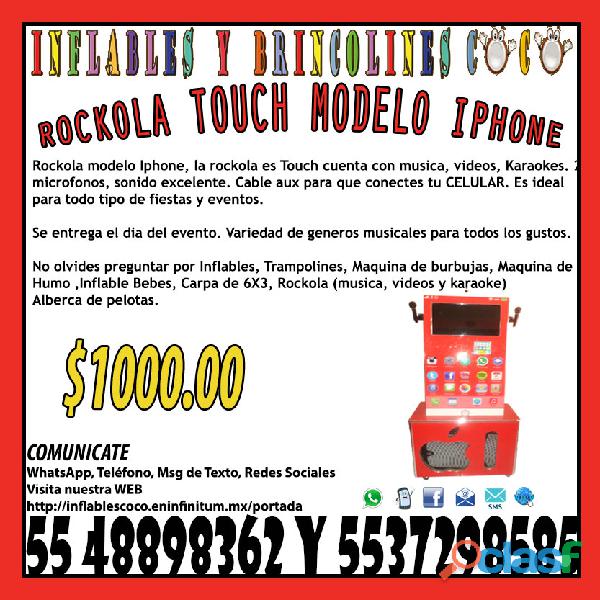 Renta Rockola Touch Tultitlan Coacalco Tultepec