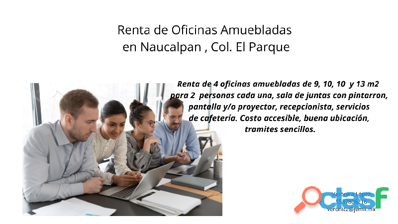 Renta de Oficinas amuebladas en Naucalpan