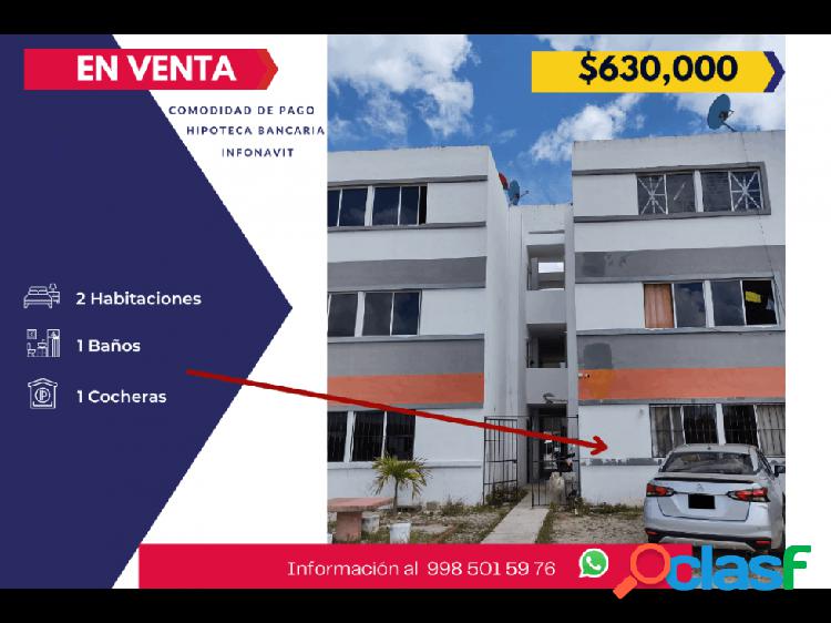 Departamento en Venta en "Arcos Paraíso" SM 258, Cancún.