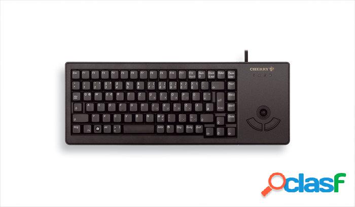 Teclado Cherry Ultradelgado XS Trackball, USB, Negro