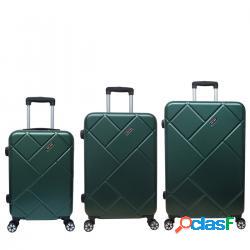 Peak Tour Set Maletas de Viaje Kentucky, 20"/24"/28", Verde