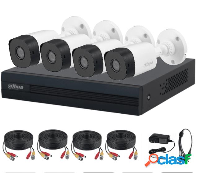 Dahua Kit de Vigilancia XVR1B04-I1MP de 4 Cámaras CCTV