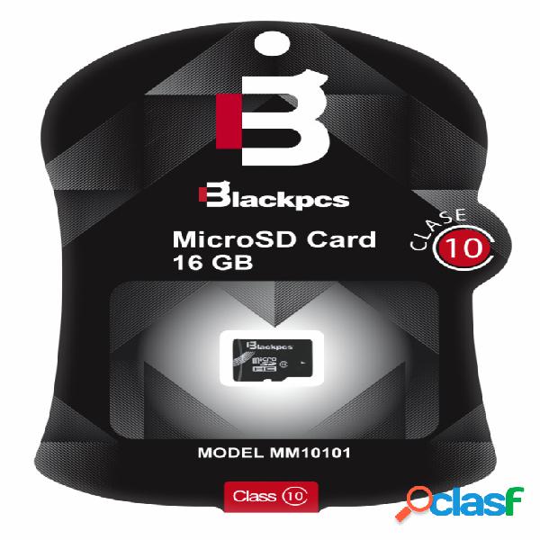 Memoria Flash Blackpcs MM10101, 16GB MicroSD Clase 10, No
