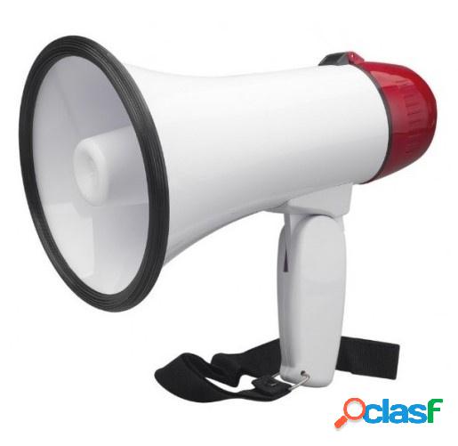 Romms Mini Megáfono MEG-067, 15W, Blanco/Rojo