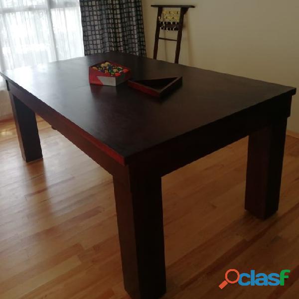 MESA DE BILLAR CONVERTIBLE A COMEDOR, PIZARRA MDF