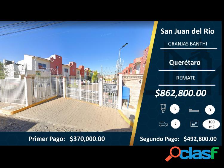 Remato Casa en San Juan del Río $862,800.00