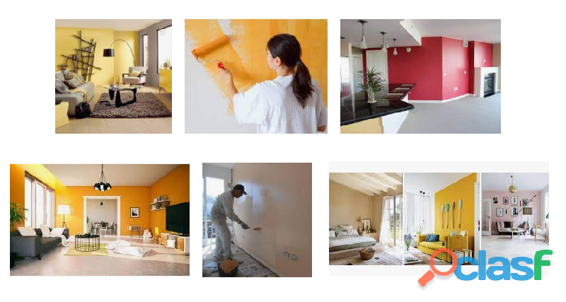 Pintura de interiores de casas y departamentos.