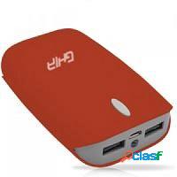 Cargador Portátil Ghia Power Bank Volta, 7500 mAh, Rojo