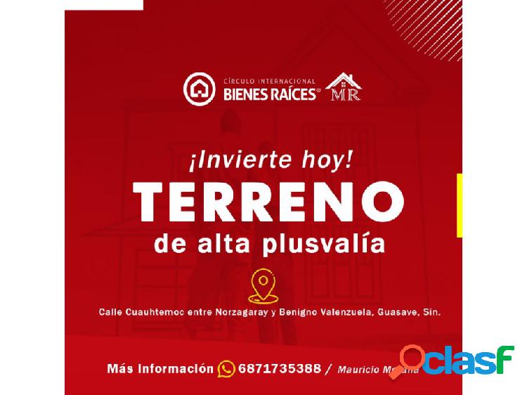 INVIERTE HOY!!! TERRENO DE ALTA PLUSVALIA.