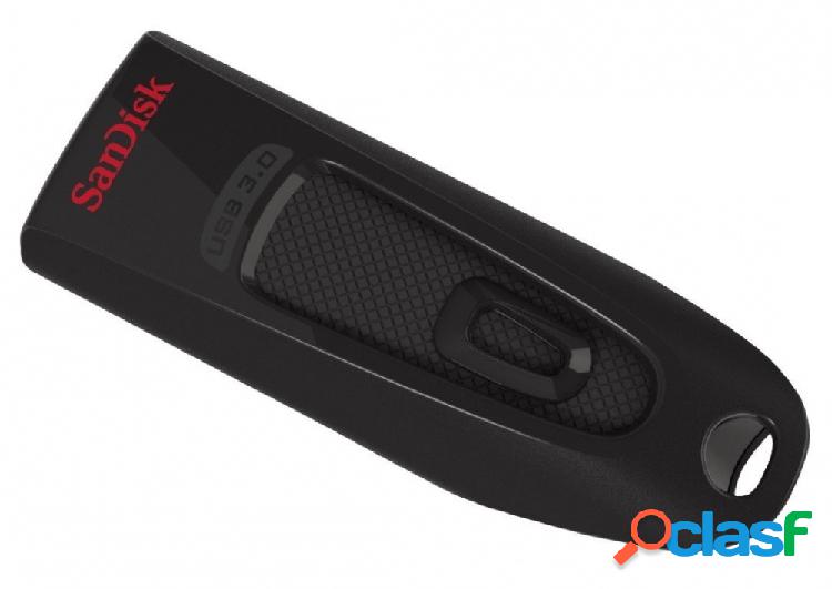 Memoria USB SanDisk Ultra, 64GB, USB 3.0, Negro