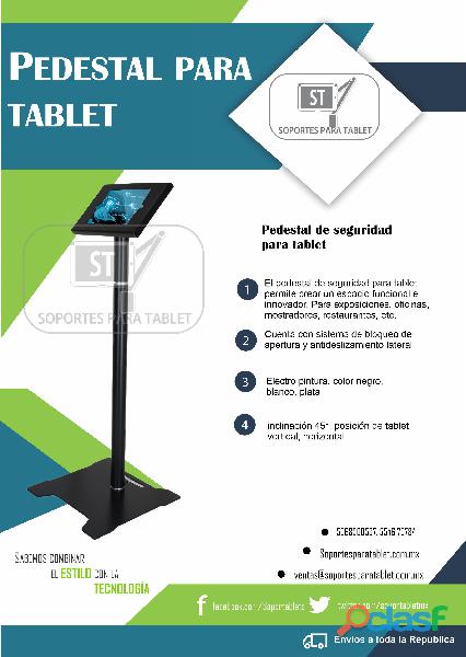 Pedestal para tablet de seguridad