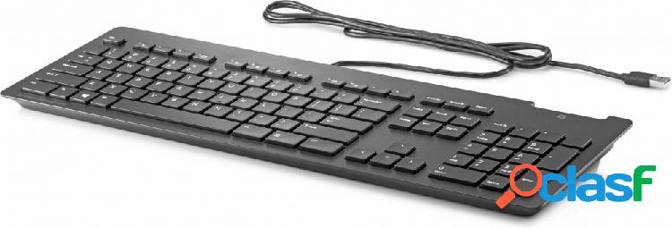 Teclado HP Business Slim Smartcard, Alámbrico, USB, Negro