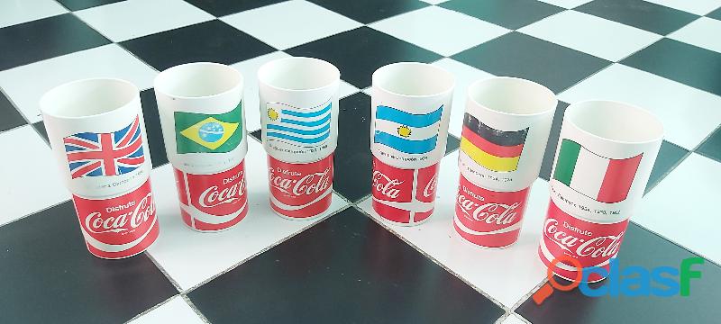 Mexico 86 vasos Coca Cola coleccion mundial de futbol