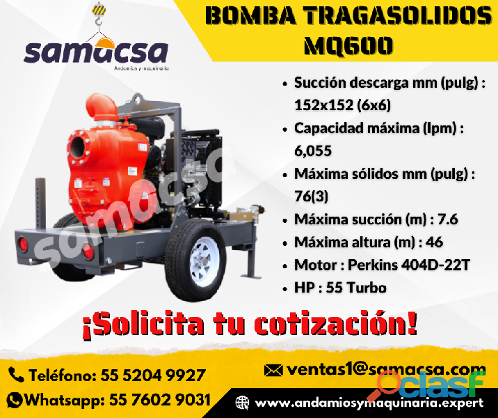 Bomba Tragasolidos mq600<