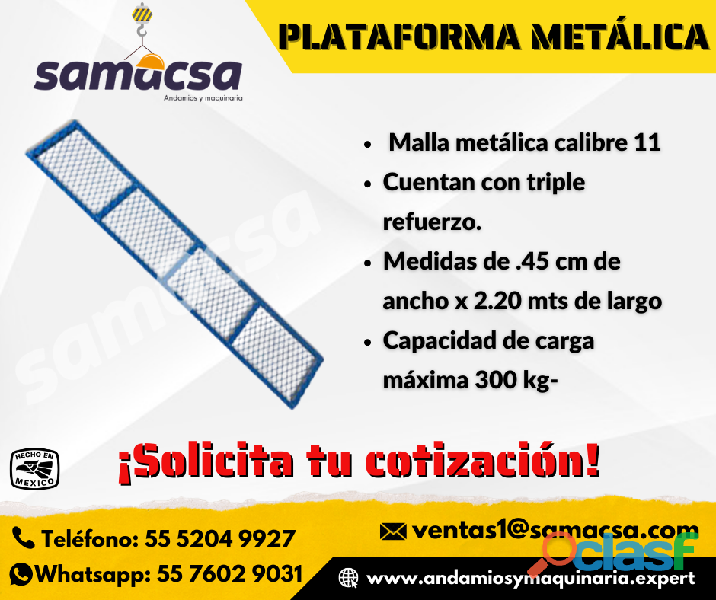 Plataformas Metálica Para Andamios<....