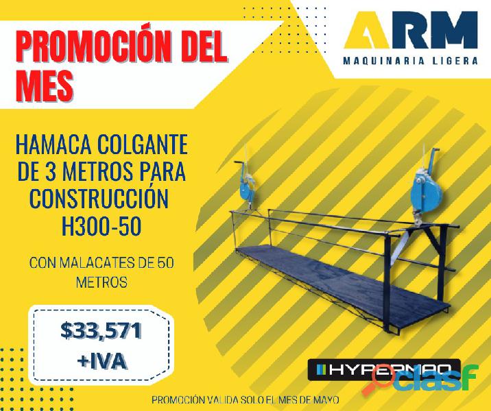 HAMACA COLGANTE DE 5 METROS PARA CONSTRUCCIÓN H500 50