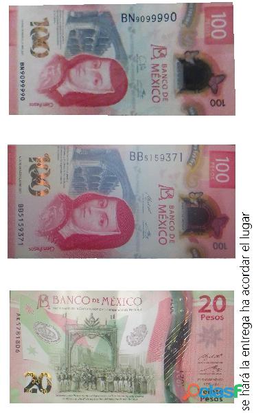 Billetes Mexicanos 20, 100 pesos