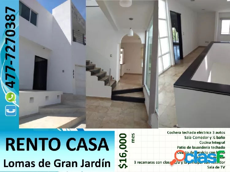 Rento casa en Lomas de Gran Jardín $16000 pesos