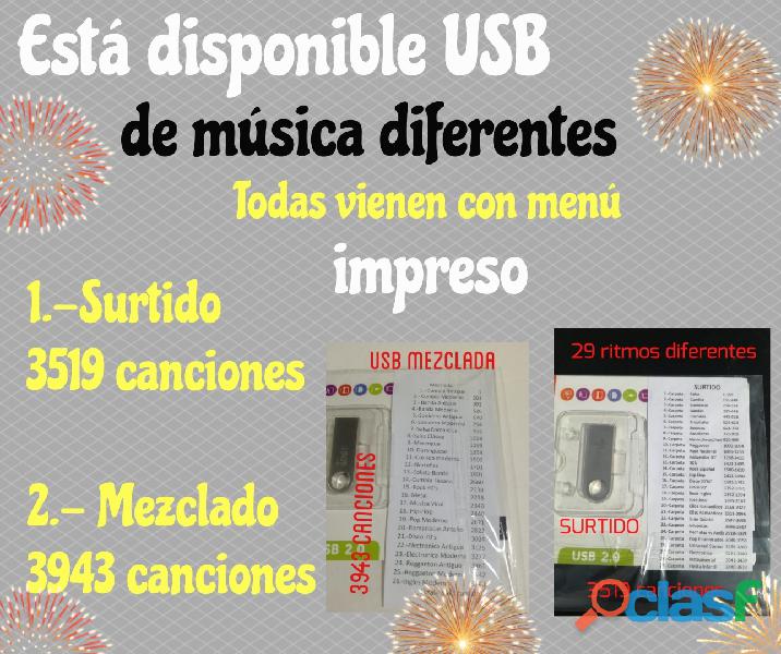 USB con música variada