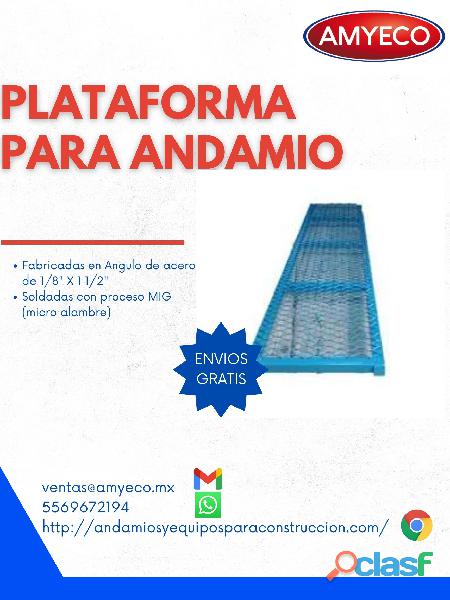 RENTA DE PLATAFORMA METÁLICA PARA ANDAMIO