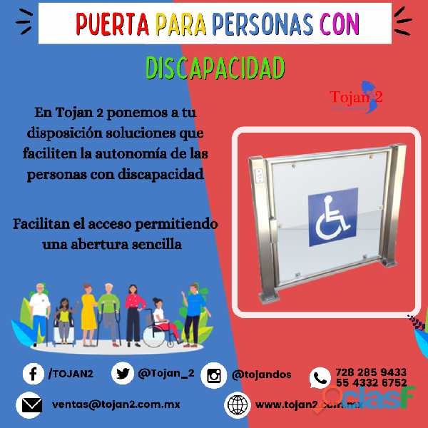 Puerta para personas con discapacidad