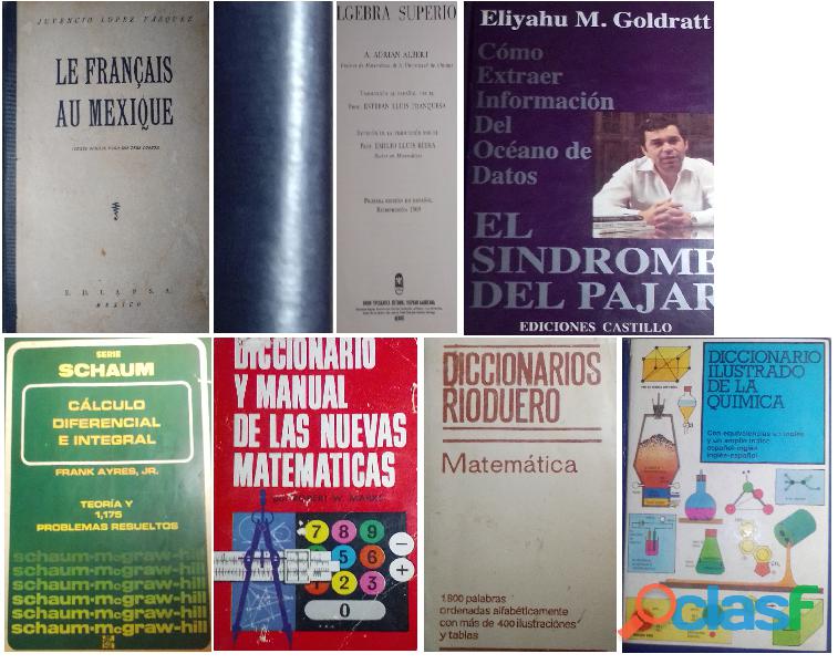 Libros Álgebra Superior, Diccionario y manual de las nuevas