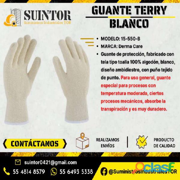 Guante Blanco Terry Derma Care