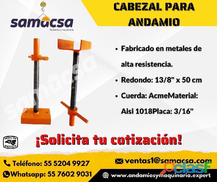 Cabezal para andamio estructural