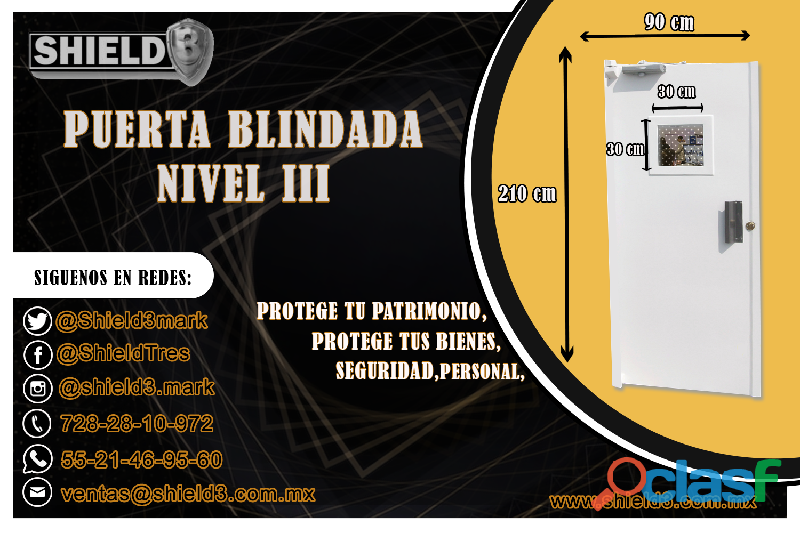PUERTA BLINDADA NIVEL III
