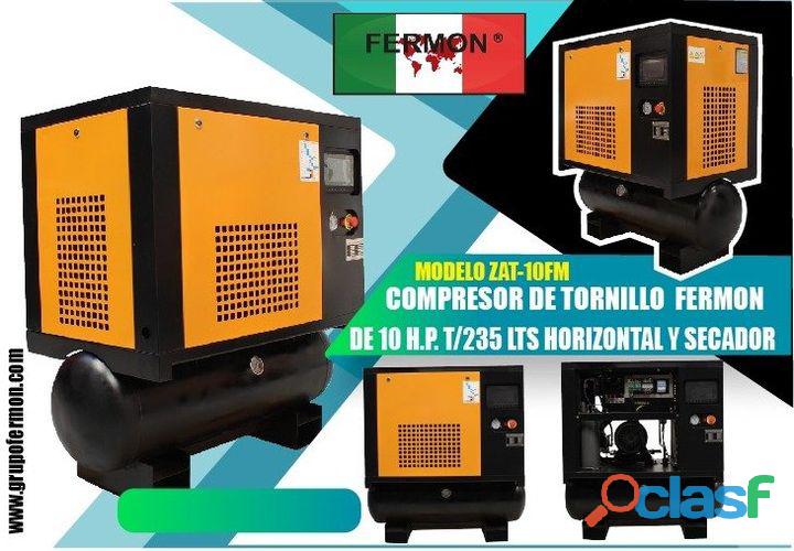 COMPRESOR DE TORNILLO FERMONDE 10 HP T/235 LTS HORIZONTAL Y