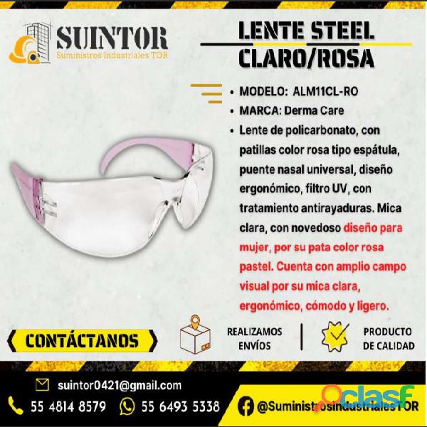 Lente Steel Claro/Rosa Derma Care