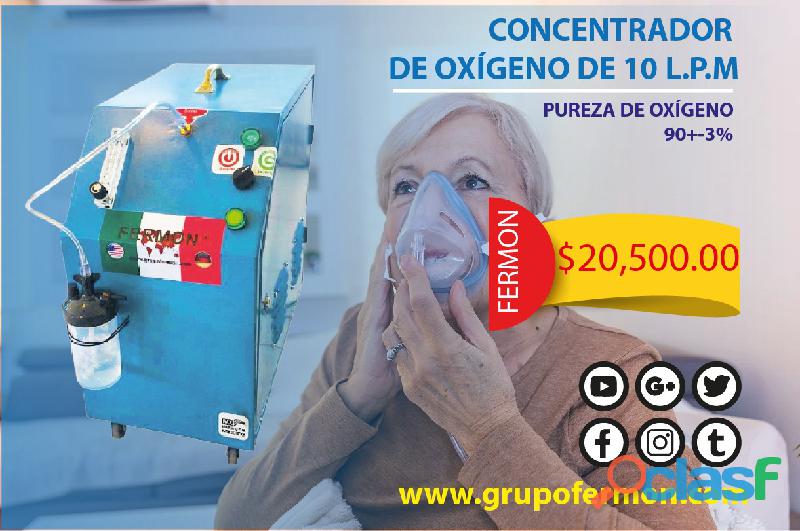 CONCENTRADOR DE OXIGENO FERMON 10 LTS PUREZA 90/100%