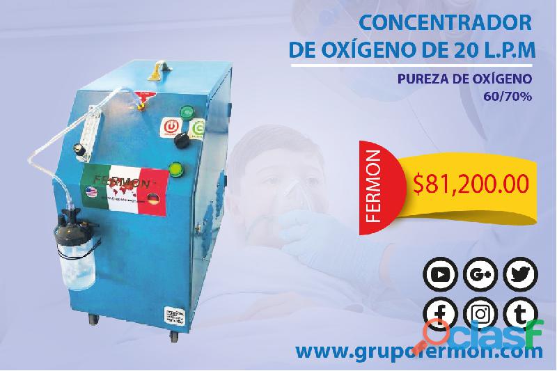 CONCENTRADOR DE OXIGENO FERMON 20 LTS PUREZA 60/70%