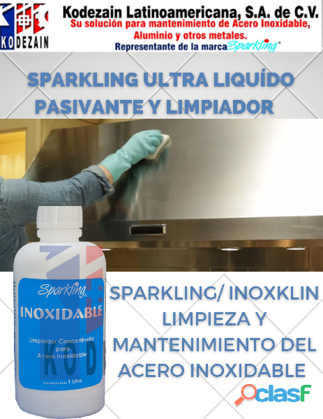INOXKLIN/ SPARKLING ULTRA LIMPIADOR Y PASIVANTE PARA ACERO