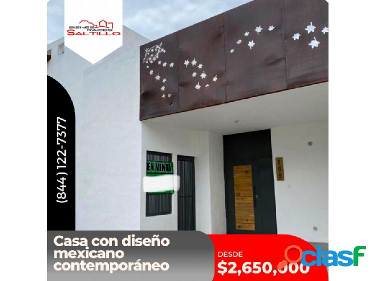 Casa con diseño mexicano contemporáneo en Arteaga