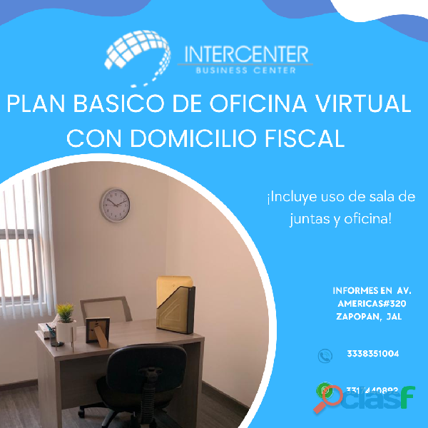 EL PLAN BASICO DE OFICINA VIRTUAL + DOMICILIO FISCAL