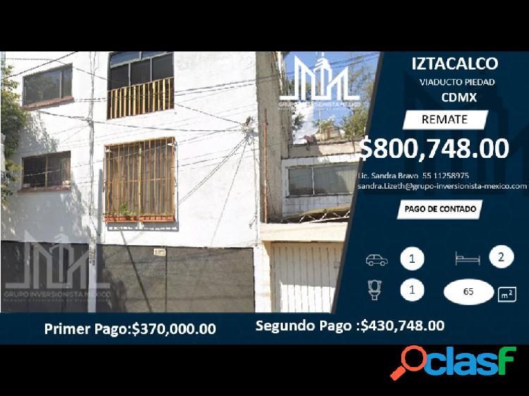 REMATE!! $800,748 HERMOSO DEPA CERCA DE METRO VIADUCTO