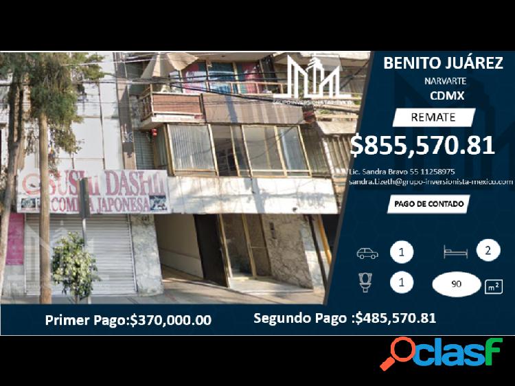 REMATE!! $855,570 HERMOSO DEPA EN NARVARTE