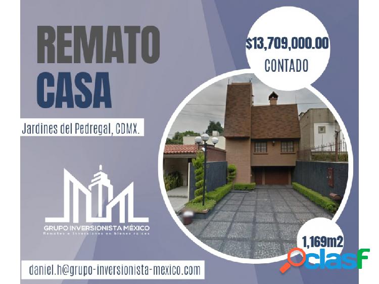 REMATO CASA EN JARDINES DEL PEDREGAL, CDMX $13,709,000.00
