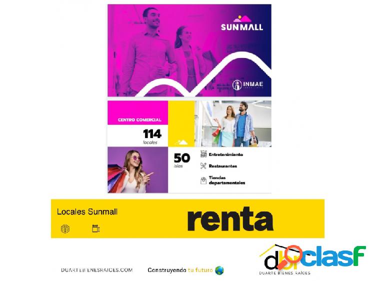 SunMall Renta Locales COMERCIALES!!