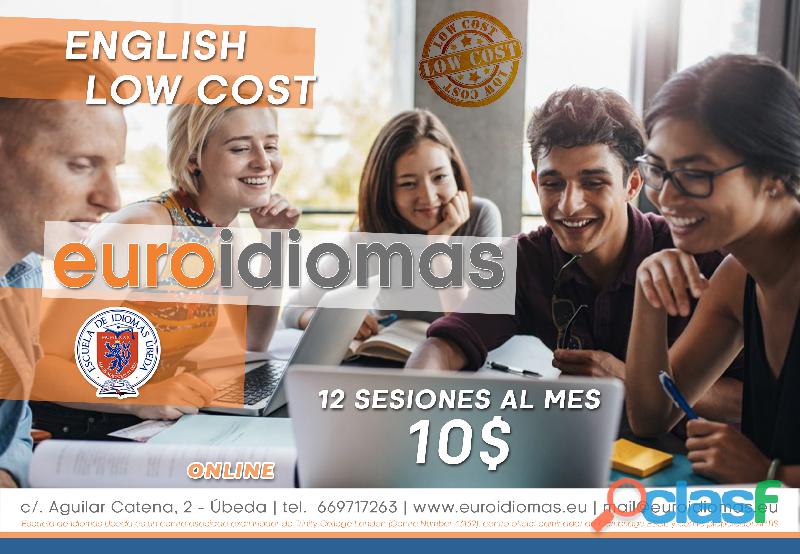 Inglés OnLine LOWCOST $10 al mes 12 sesiones