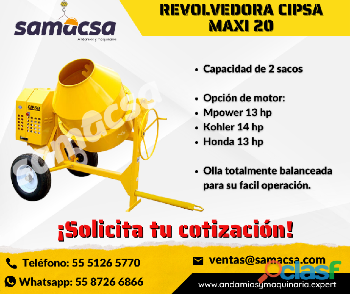 Revolvedora CIPSA maxi 20 ANTICORROSIVAS,