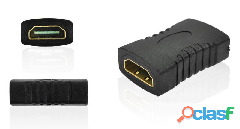 Conector cople HDMI hembra hembra para unir dos cables HDMI