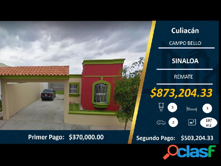 Remato hermosa casa en Manantial Culiacán $873,204.33